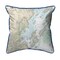 Portland Harbor Map Pillow 12x12 – Small Corded Indoor/Outdoor